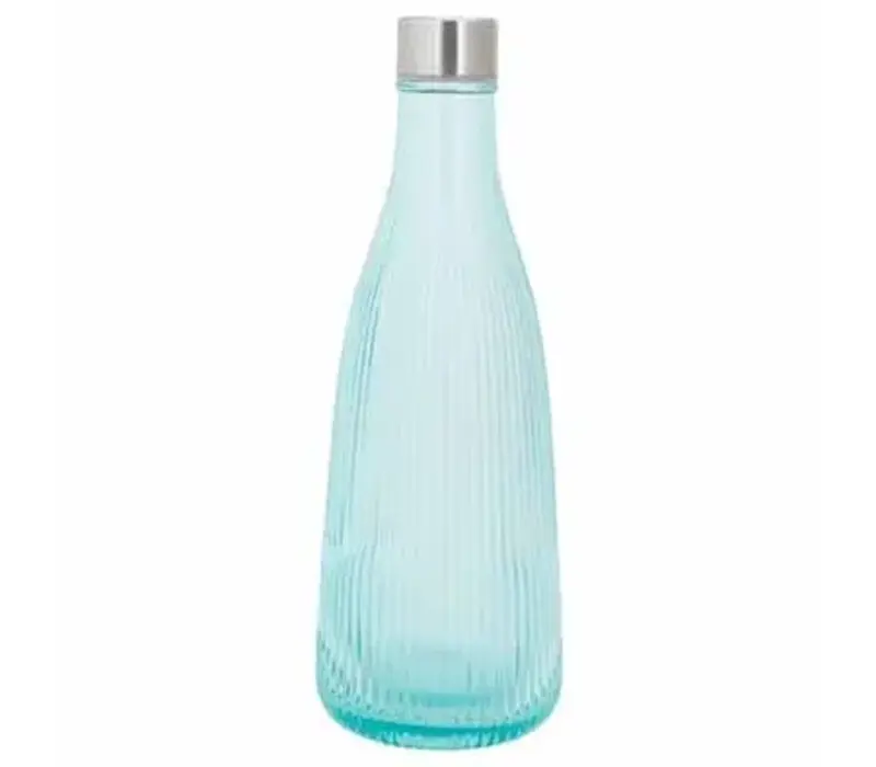Fles met dop Atla 1 L D10,1xH28cm - Mineral Green