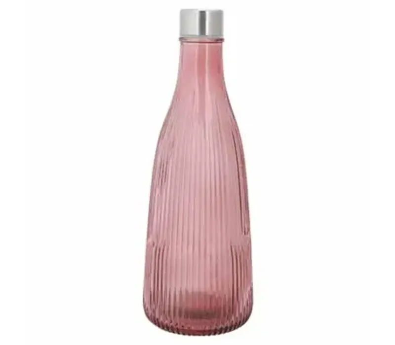 Bottle with cap Atla 1 L D10.1xH28cm - Deep Maroon