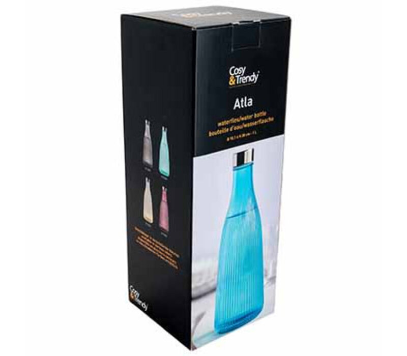 Bouteille avec bouchon Atla 1 L D10,1 x H28 cm - Azure Blue
