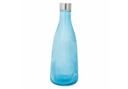 Cosy & Trendy Fles met dop Atla 1 L D10,1xH28cm - Azure Blue