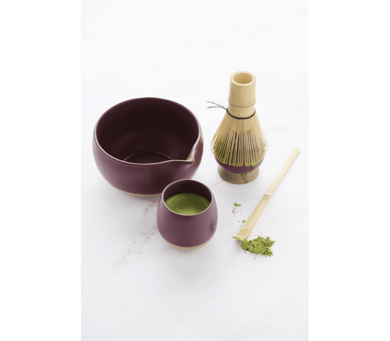 5-teiliges Matcha-Set, Aubergine