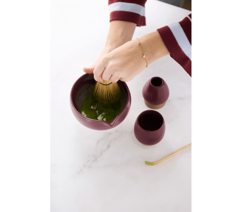 5-piece matcha set, Aubergine