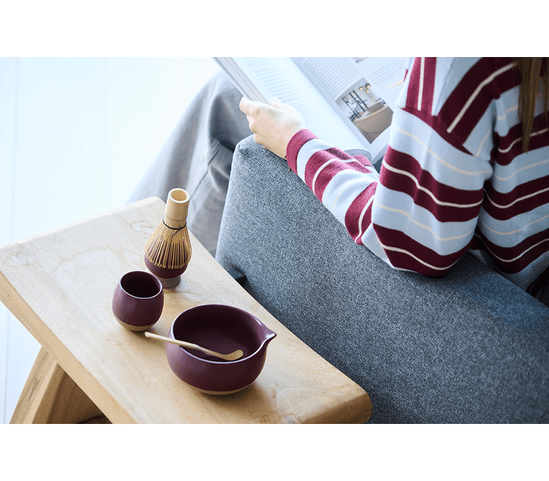 5-piece matcha set, Aubergine
