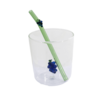 Glass and Straw Set with Grape - 300 ml