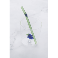 Glass and Straw Set with Grape - 300 ml