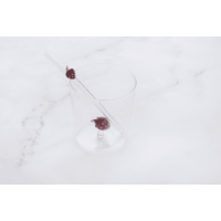 Ensemble verre et paille à la fraise - 300 ml
