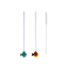 Reusable Glass Straws Nemo Fish - 2 pieces & brush - 20cm