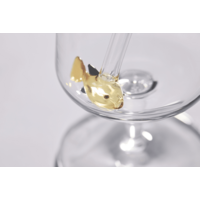 Wiederverwendbare Glasstrohhalme in Fischform – 2 Stück & Bürste – 20 cm