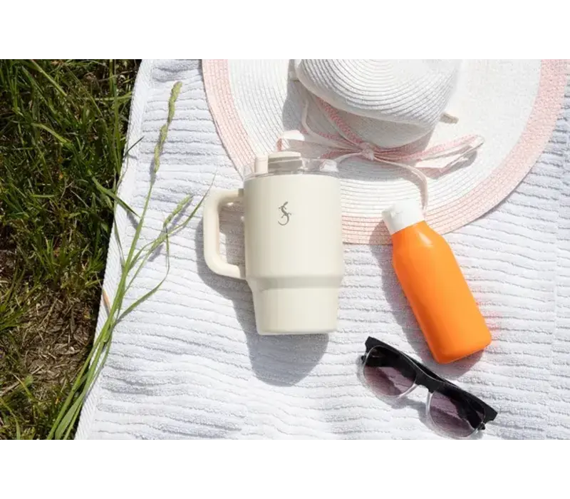 Big Cup Mini Stainless Steel Insulated Mug Cream - 0.8 L