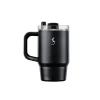 Mug isotherme Big Cup Mini en acier inoxydable noir - 0,8 L