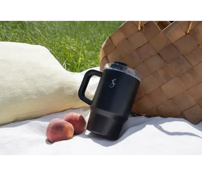 Mug isotherme Big Cup Mini en acier inoxydable noir - 0,8 L