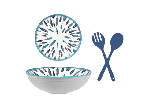 Fish - Saladeset in melamine 28 x 9 cm