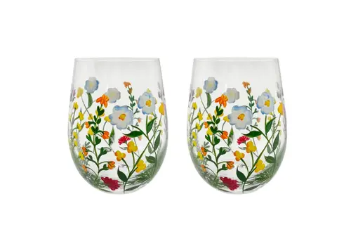 Flora Meadowsweet Tumbler - set of 2 glasses