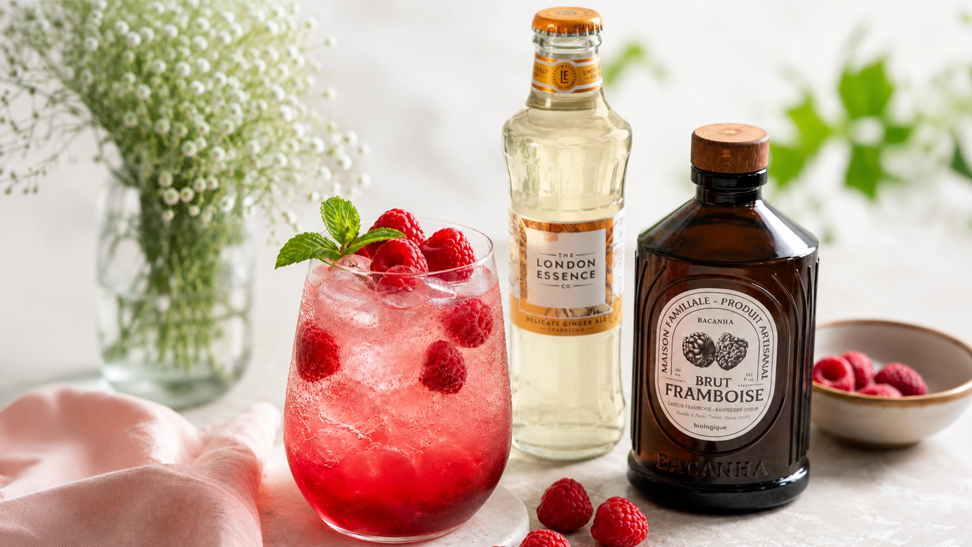 Raspberry Ginger Mocktail