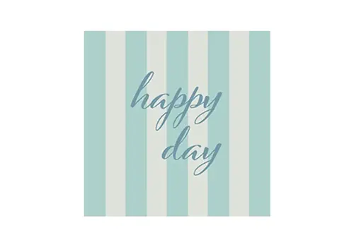 Braun & Company Serviettes So happy Dusty Mint 25 x 25 cm