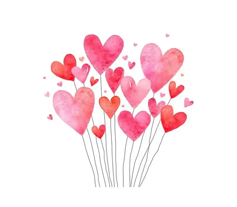 Servietten Coeurs en Folie 33 x 33 cm