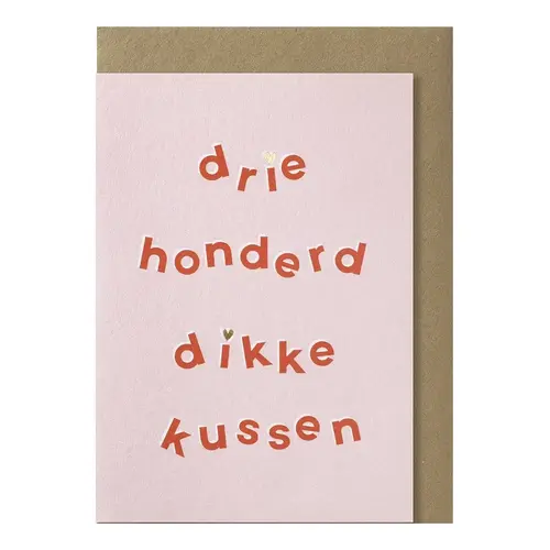Carte de vœux Driehonderd dikke kussen 