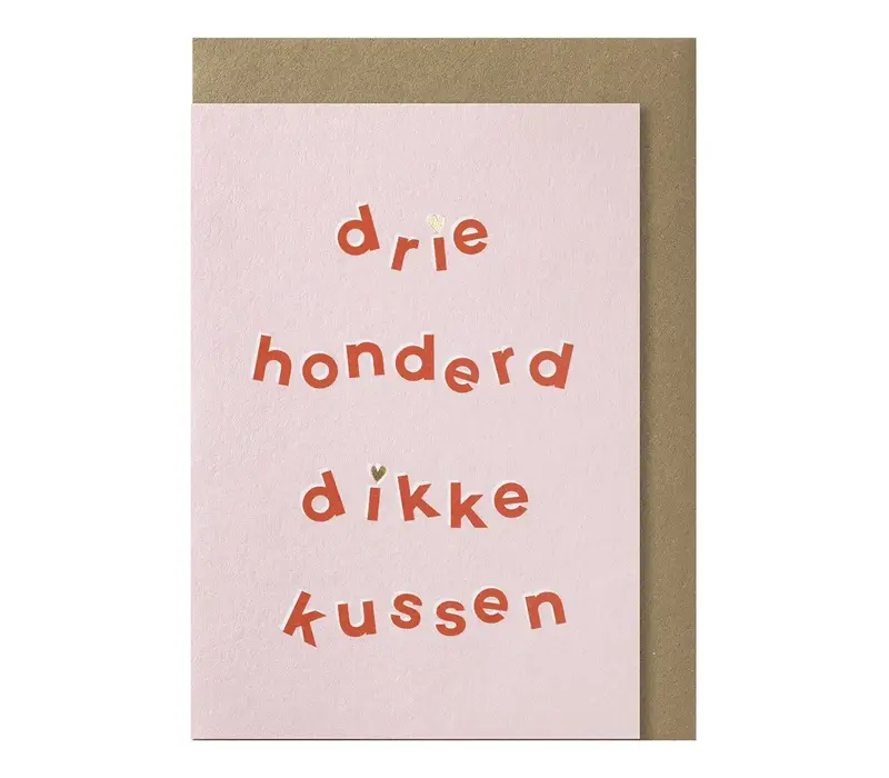 Driehonderd dikke kussen greeting card