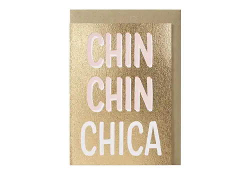 Papette carte de vœux Chin chin chica