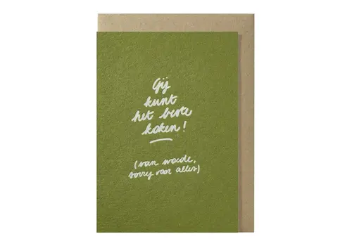 Papette Gij kunt het beste koken! greeting card