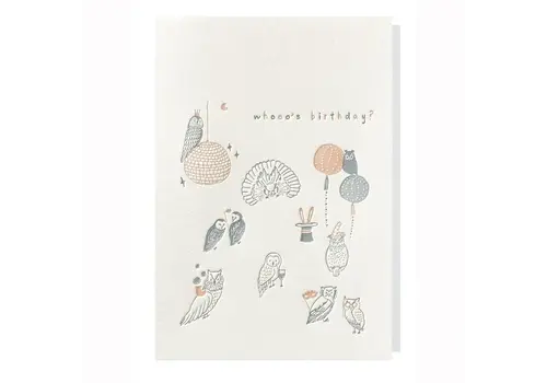 Papette Whooo's Birthday? greeting card