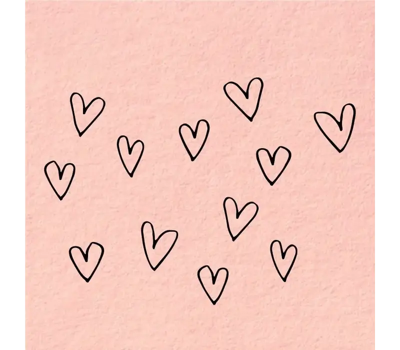 Kadokaartje - Hartjes Pink
