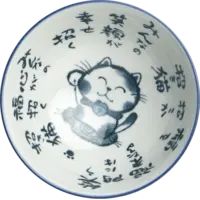 Kawaii Cat Bowl 14×6,5cm - Blauw