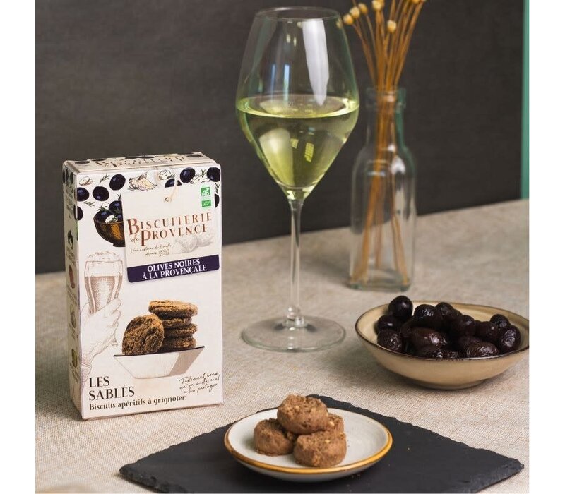 Apero Koekje Zwarte Provençaalse Olijven 90 g
