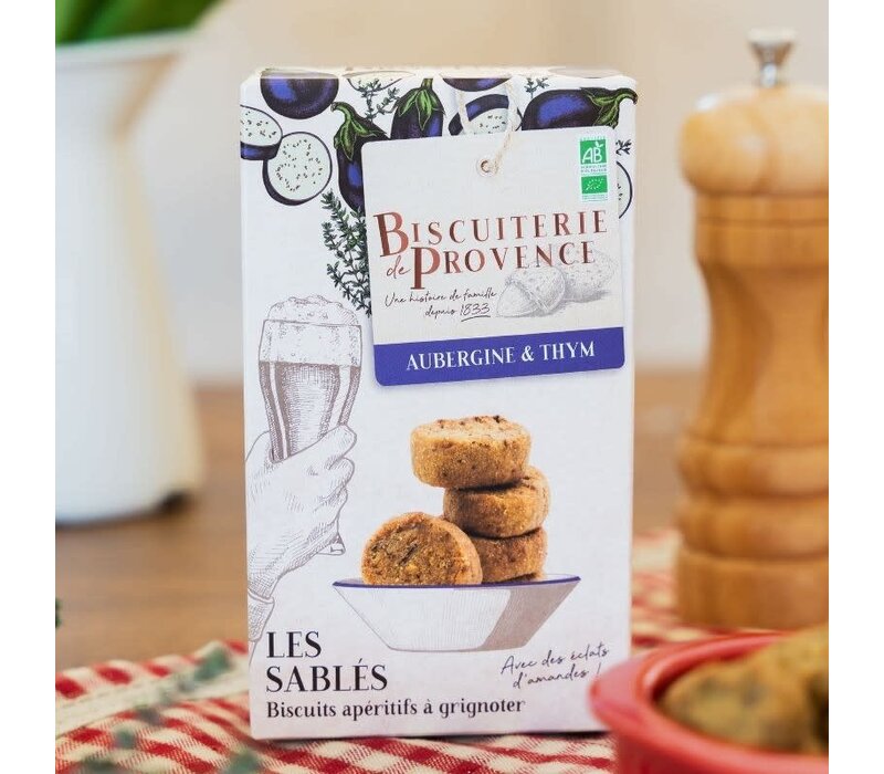 Biscuits apéritifs aubergine et thym 90 g