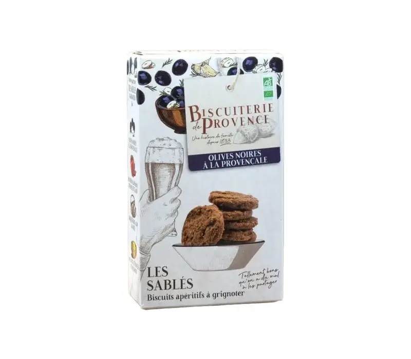 Apero Koekje Zwarte Provençaalse Olijven 90 g