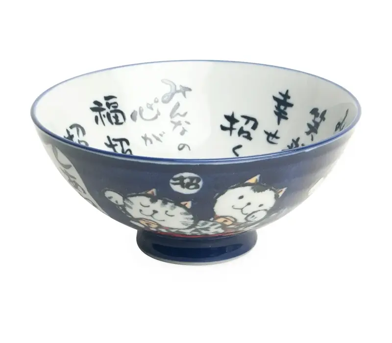 Kawaii Cat Bowl 14×6,5cm - Blauw