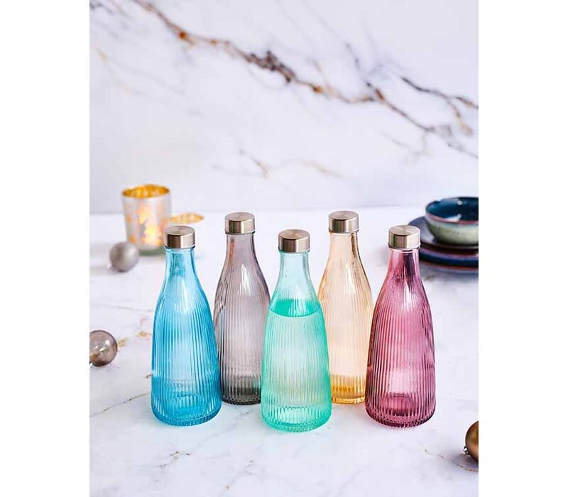 Flasche mit Verschluss Atla 1 L D10,1 x H28 cm - Rauchgrau