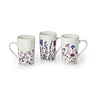 Mug Mena 0.3 L - matte porcelain with flowers in blue, pink and fuchsia