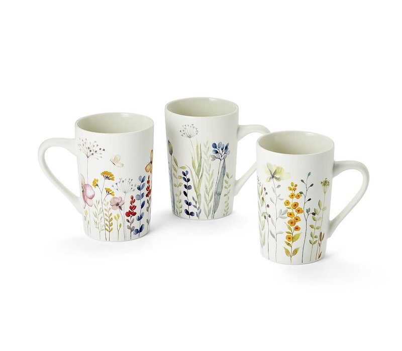 Mug Jorid 0.3 L - matte porcelain with a summer meadow in three designs