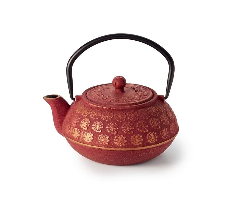 Théière Guizhou rouge et or 0,5 L