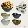 Arca Coupelle finger food 120 ml à bord ondulé - céramique, 5,5 cm de profondeur