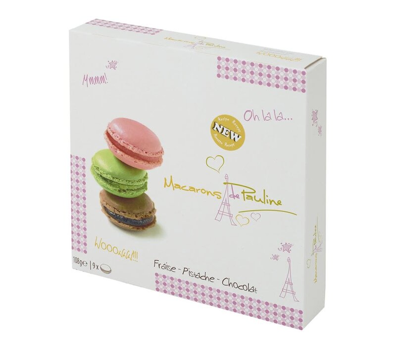 Macarons - Aardbei - Pistache - Chocolade 108 g