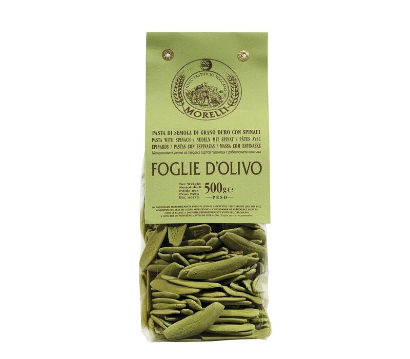 Morelli Foglie d'Olivo with spinach – olive-leaf pasta 500 g