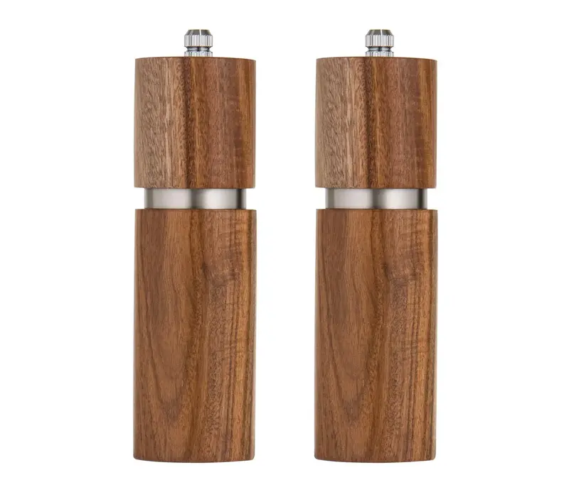 Gather Set van 2 peper- en zoutmolens naturel 16,5 cm