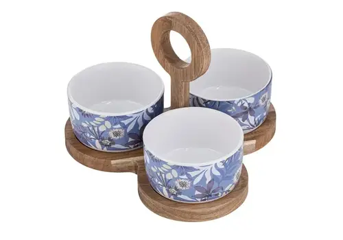 Ladelle Mossman Schalenset 4-teilig mit Tablett 22 x 21 cm