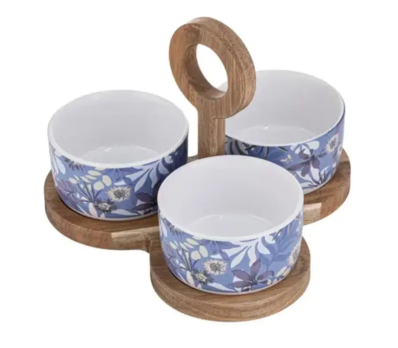 Mossman Schalenset 4-teilig mit Tablett 22 x 21 cm