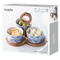 Mossman Set de bols 4 pièces avec plateau 22 x 21 cm