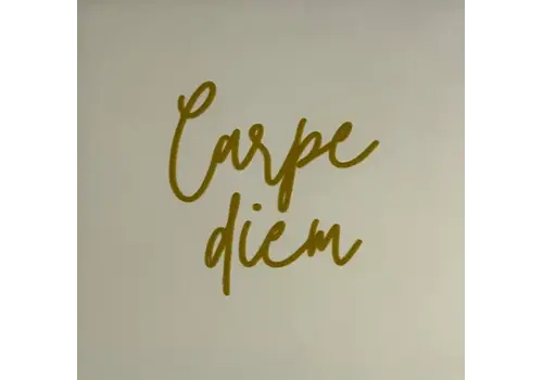 Yett Carreau à message Carpe diem - crème