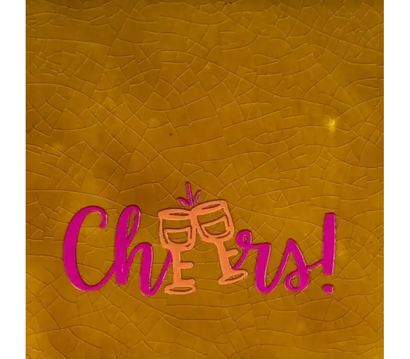 Wenstegeltje Cheers! - oker