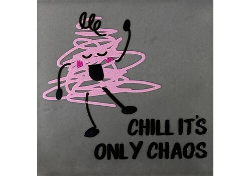 Yett Carreau à message Chill it's only chaos - anthracite