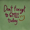 Yett Carreau à message Don't forget to smile today - menthe