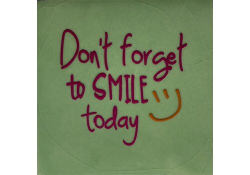 Yett Spruchfliese Don't forget to smile - mint
