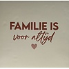 Yett Carreau à message Familie is voor altijd - crème