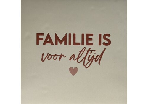 Yett Spruchfliese Familie is voor altijd - creme