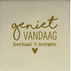 Yett Quote tile Geniet vandaag, herhaal 't morgen - cream